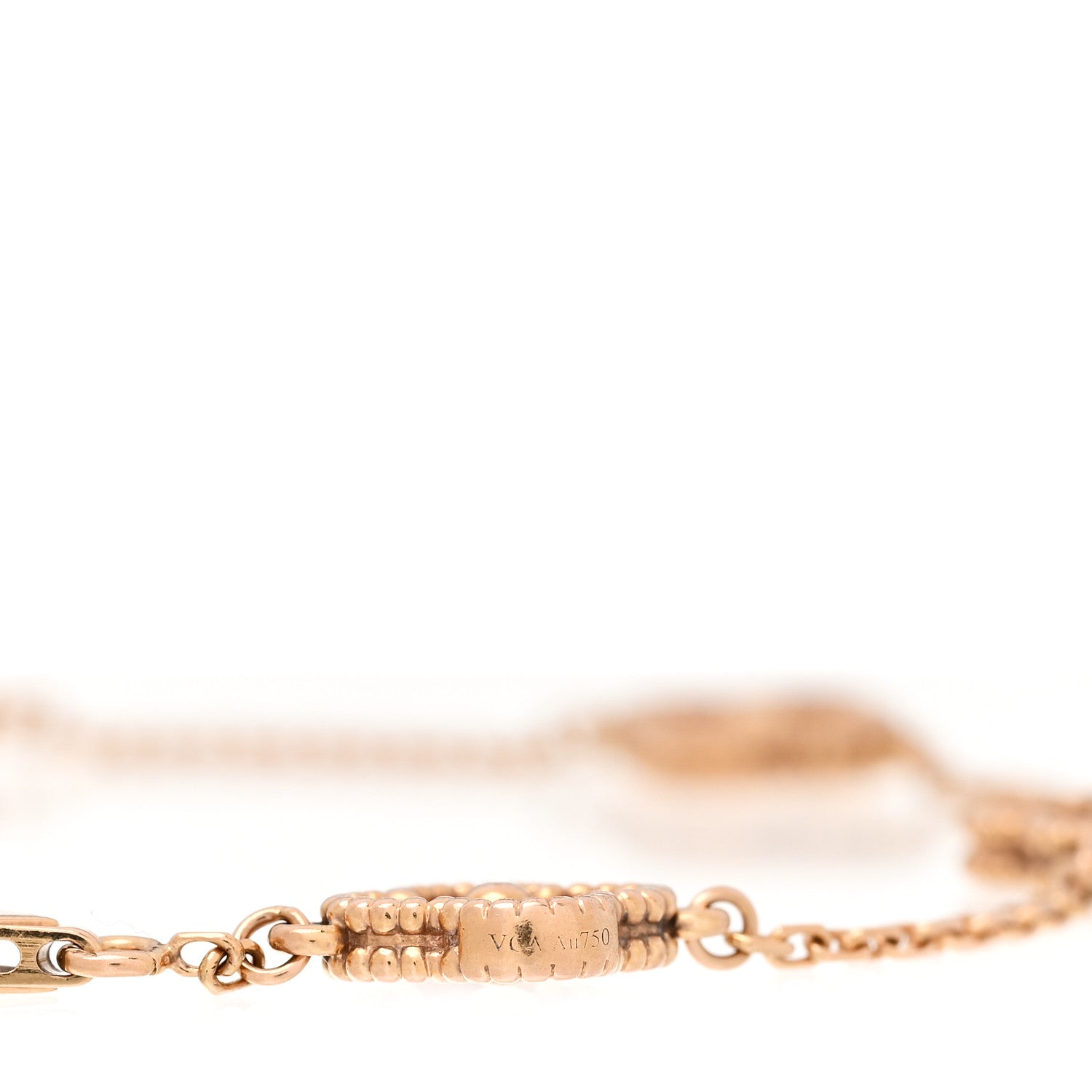 Van Cleef & Arpels 18K Rose Gold 6 Motifs Sweet Alhambra Bracelet 3 of 4