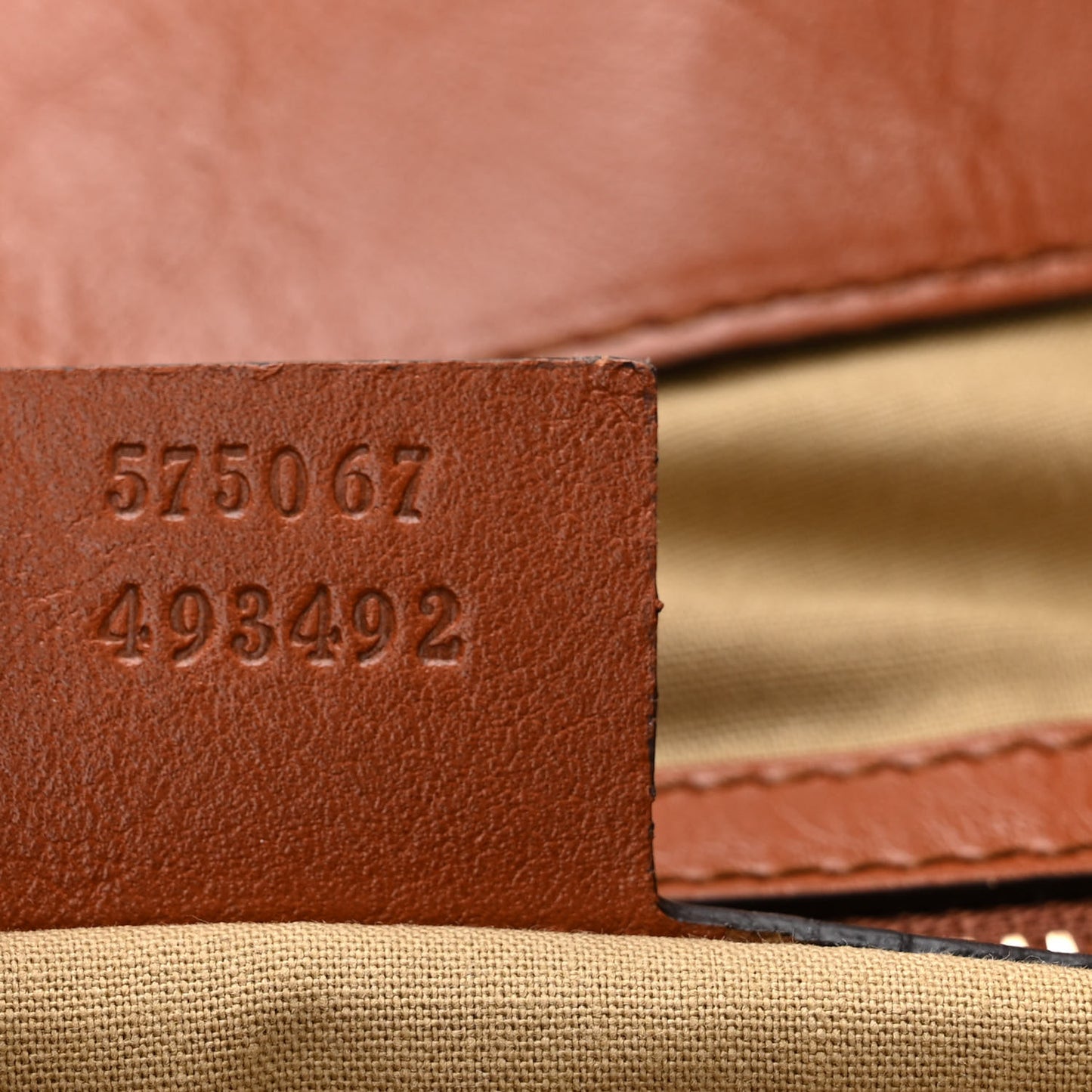 Vintage Canvas Calfskin Web Flat Tote Sand Light Cuir