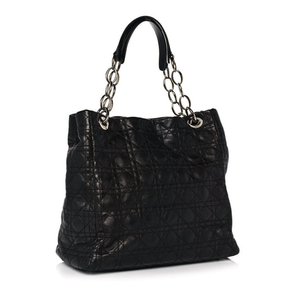 Christian Dior Lambskin Cannage Large Dior Soft Shopping Tote Black 3 of 14