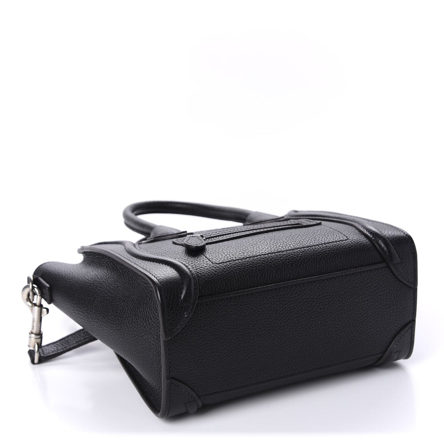 Drummed Calfskin Nano Luggage Black