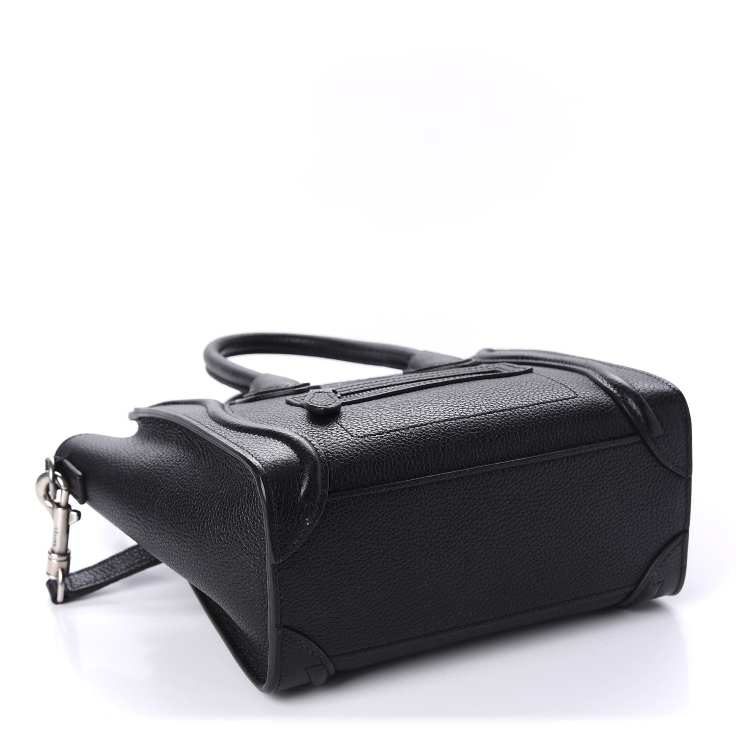 Celine Drummed Calfskin Nano Luggage Black 4 of 10