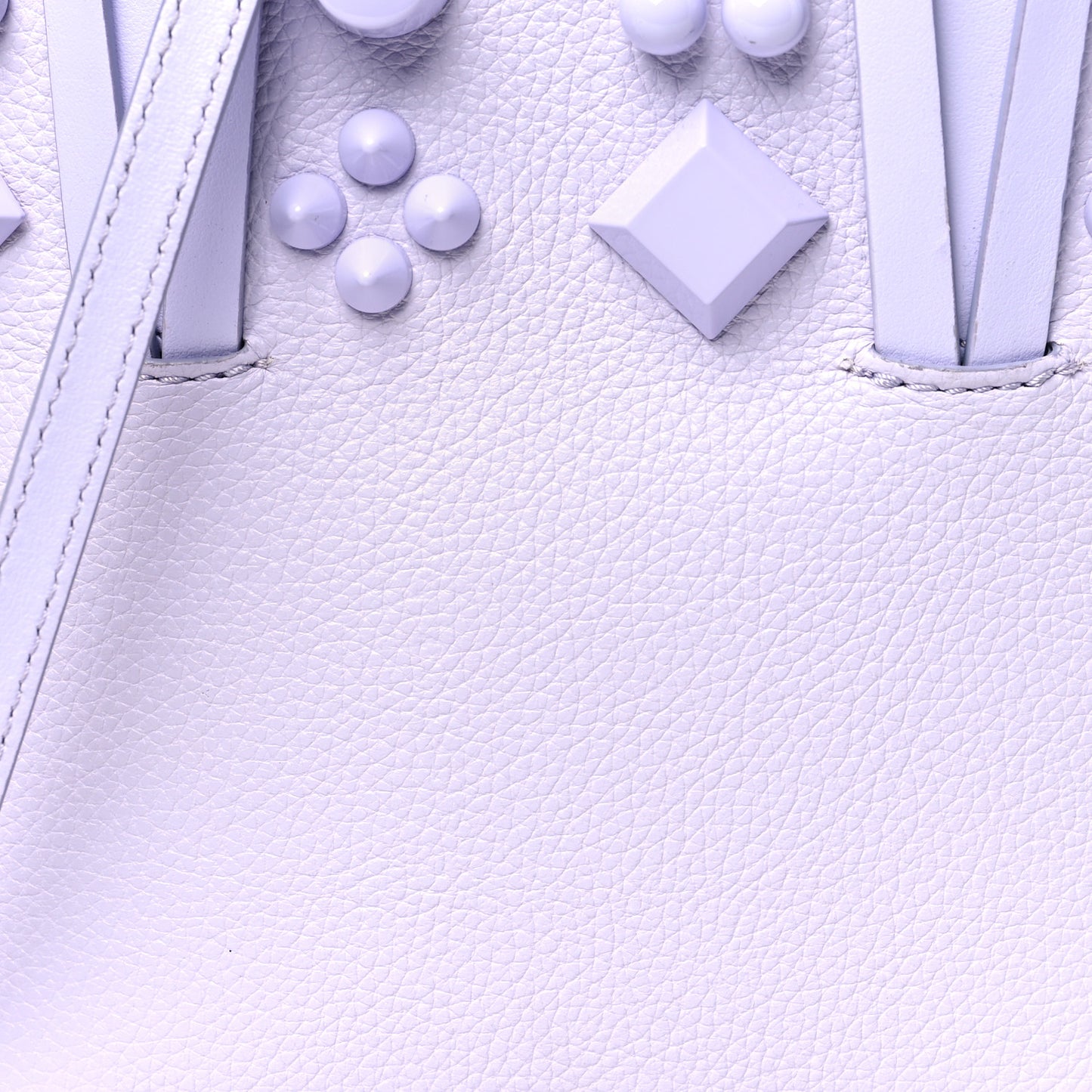 Calfskin Empire Spike Studded Mini North South Cabata Tote Lilac Smoke