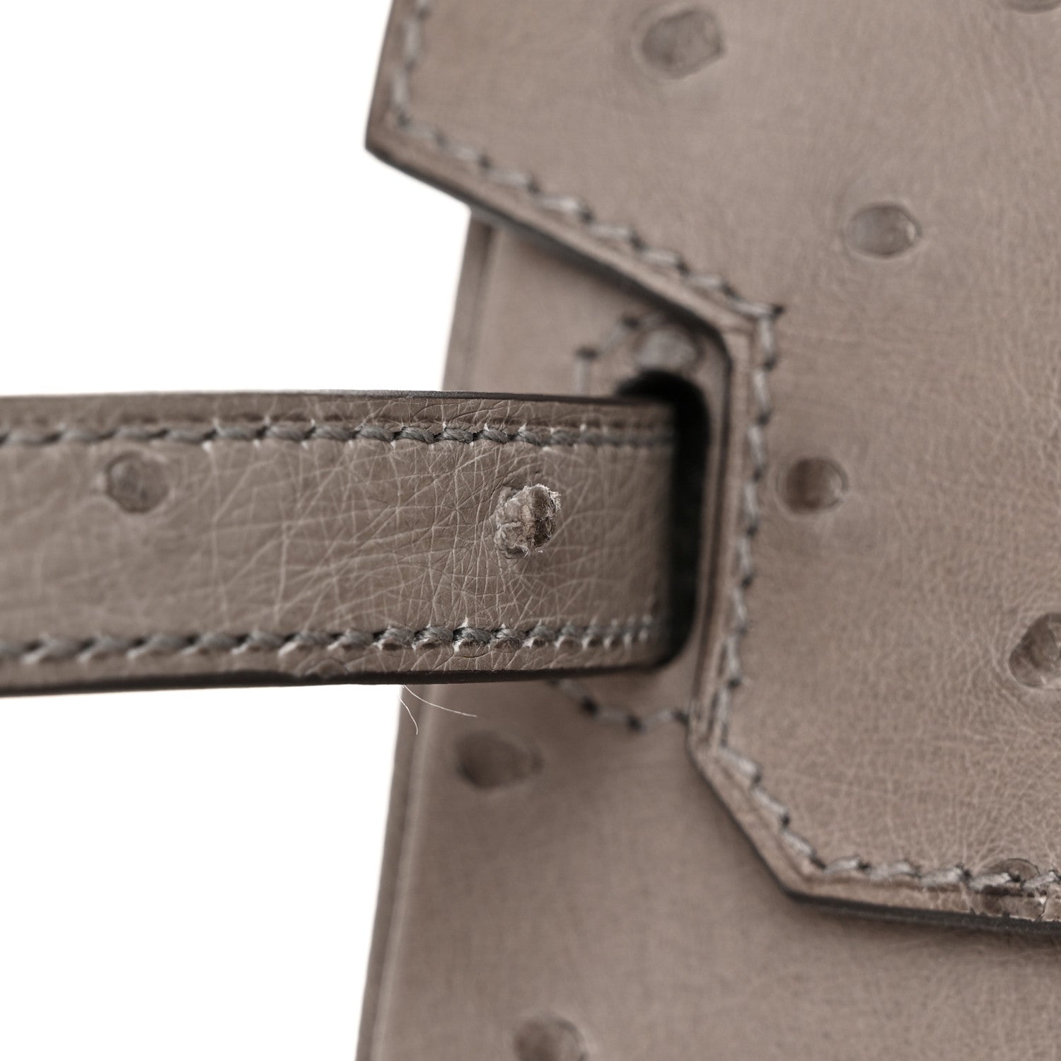 Hermes Ostrich Birkin 25 Gris Tourterelle 10 of 13