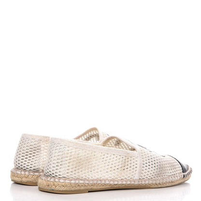 Chanel Mesh Lambskin Espadrilles 42 White Black 4 of 13