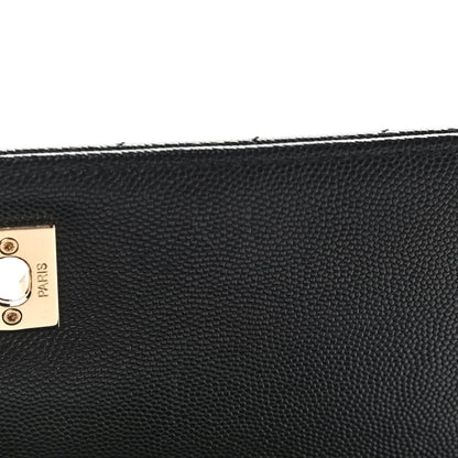 Chanel Caviar Chevron Quilted Small Coco Handle Flap Black 11 of 11