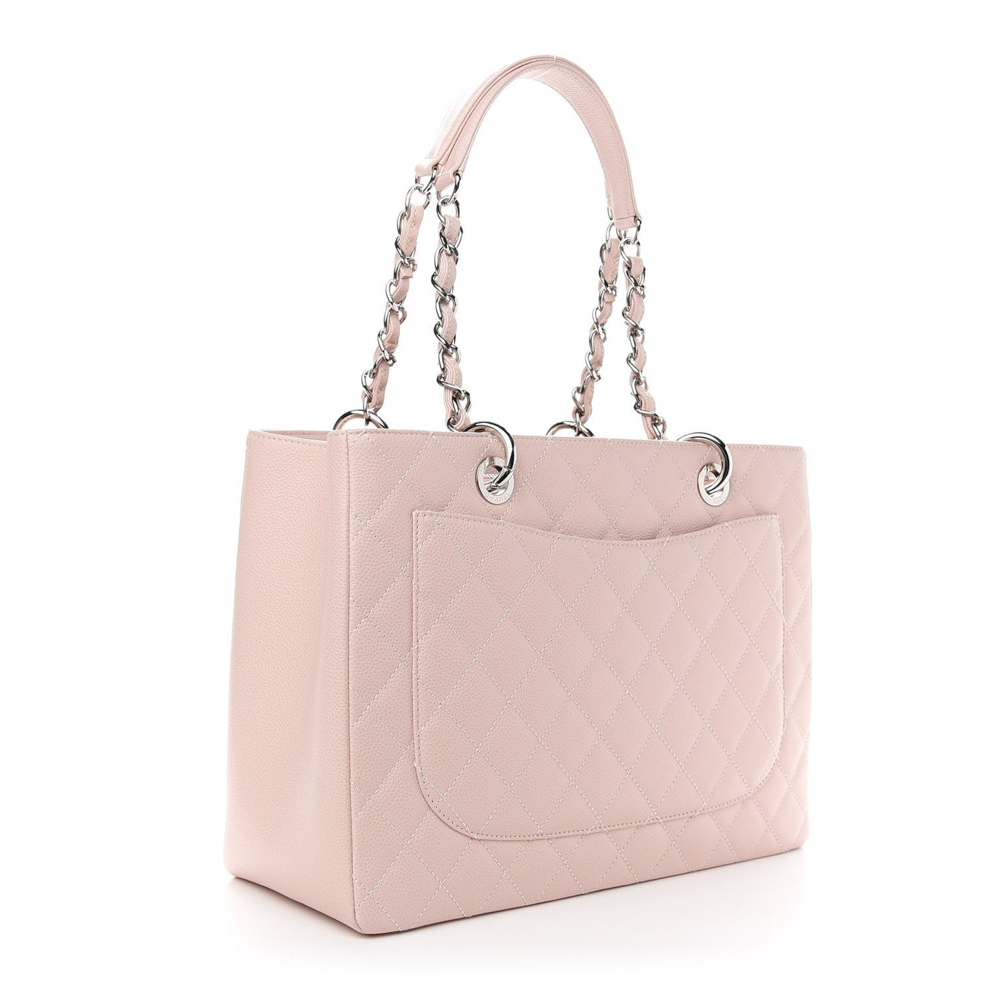Caviar Quilted Grand Shopping Tote GST Light Pink
