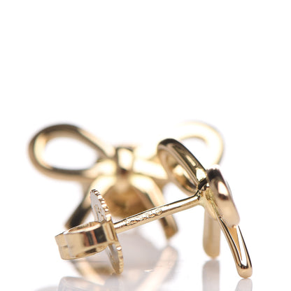 Tiffany 18K Yellow Gold Bow Earrings 5 of 5