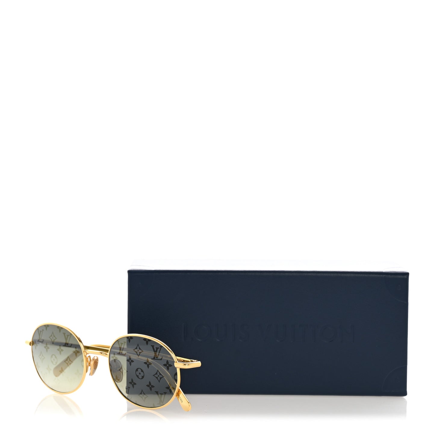 LV Bright Round Sunglasses Green