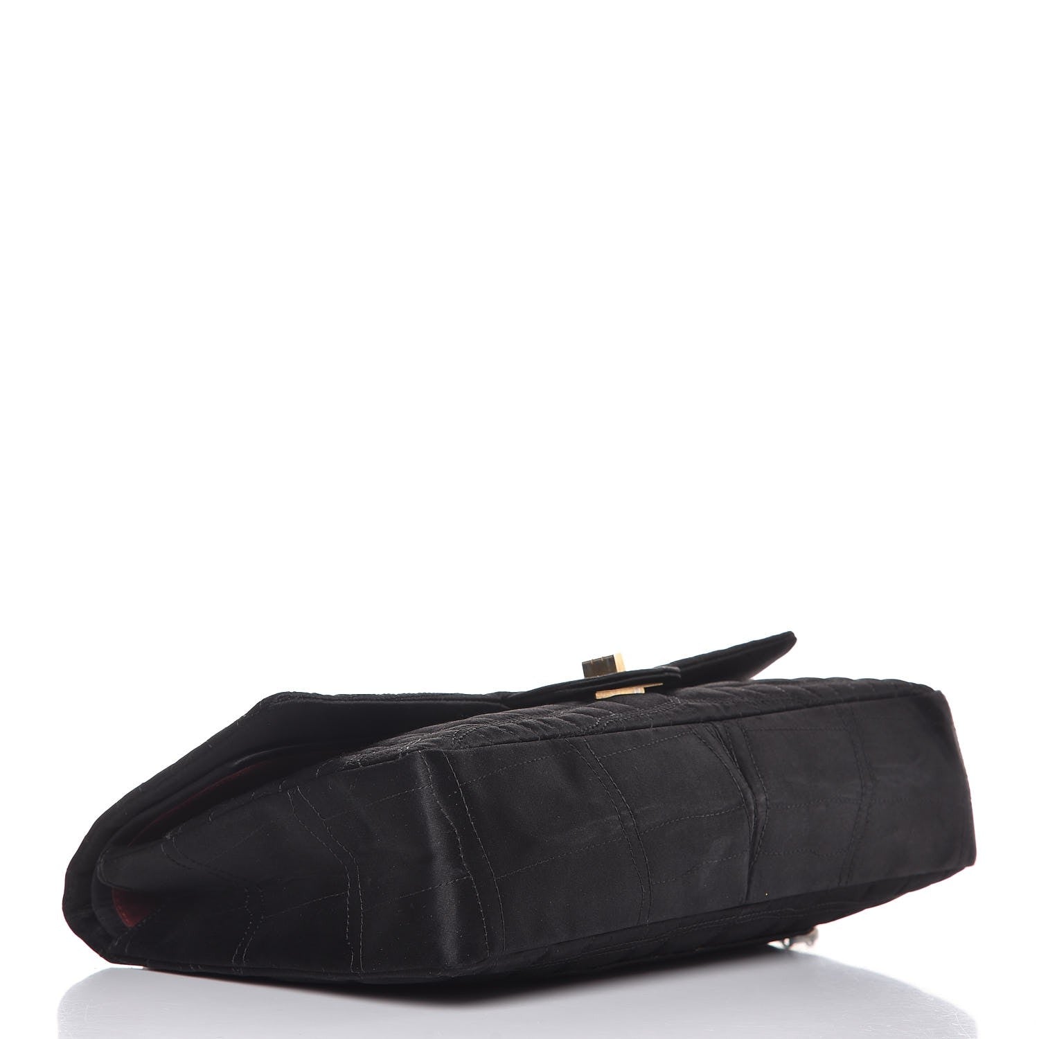 Chanel Satin Coco's Croc 2.55 Reissue 227 Flap Black 5 of 9