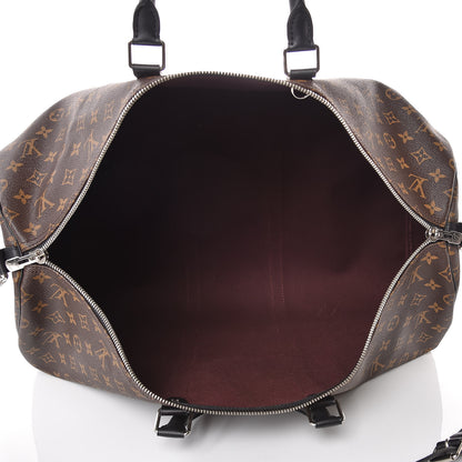 Louis Vuitton Monogram Macassar Keepall Bandouliere 55 5 of 9