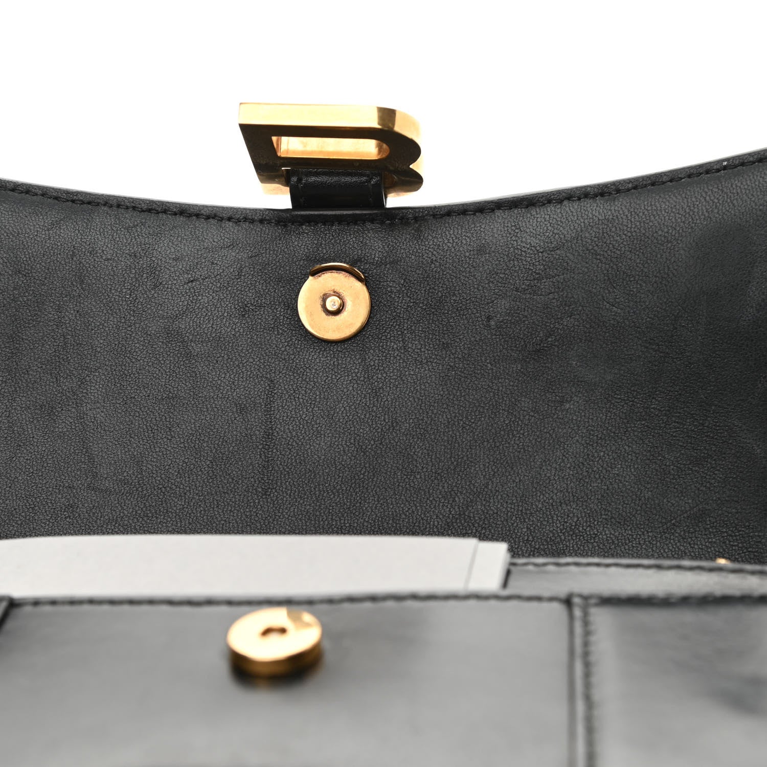 Balenciaga Shiny Box Calfskin Hourglass Chain Bag Black 11 of 11
