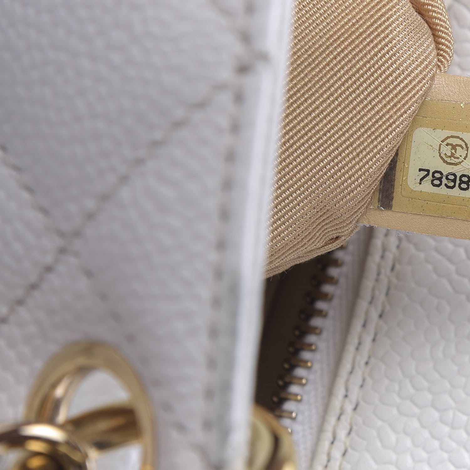 Chanel Caviar Quilted Petit Timeless Tote PTT White 9 of 11