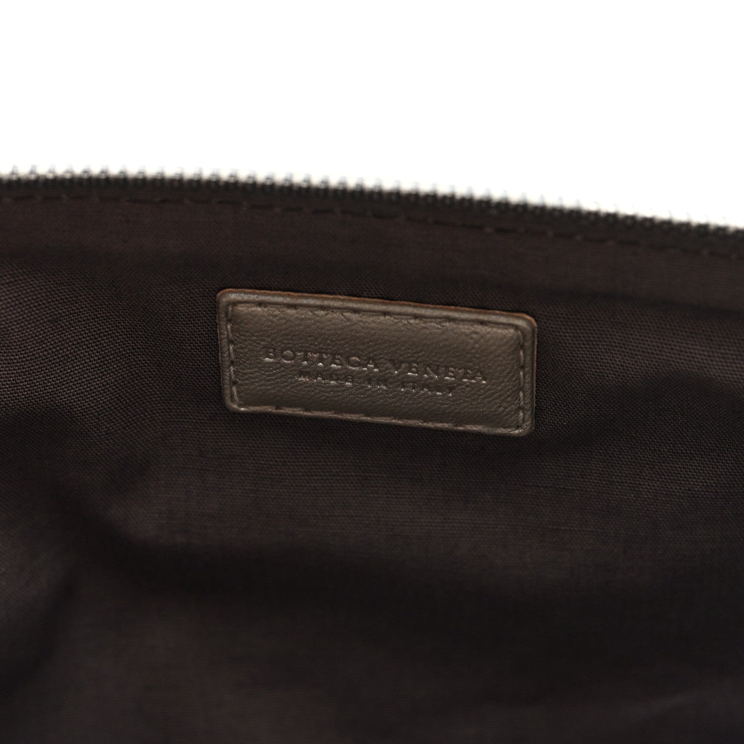 Bottega Veneta Metallic Nappa Intrecciato Zip Pouch Fume 6 of 6