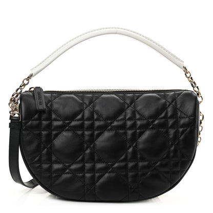 Christian Dior Lambskin Cannage Medium Dior Vibe Hobo Bag Black 1 of 8