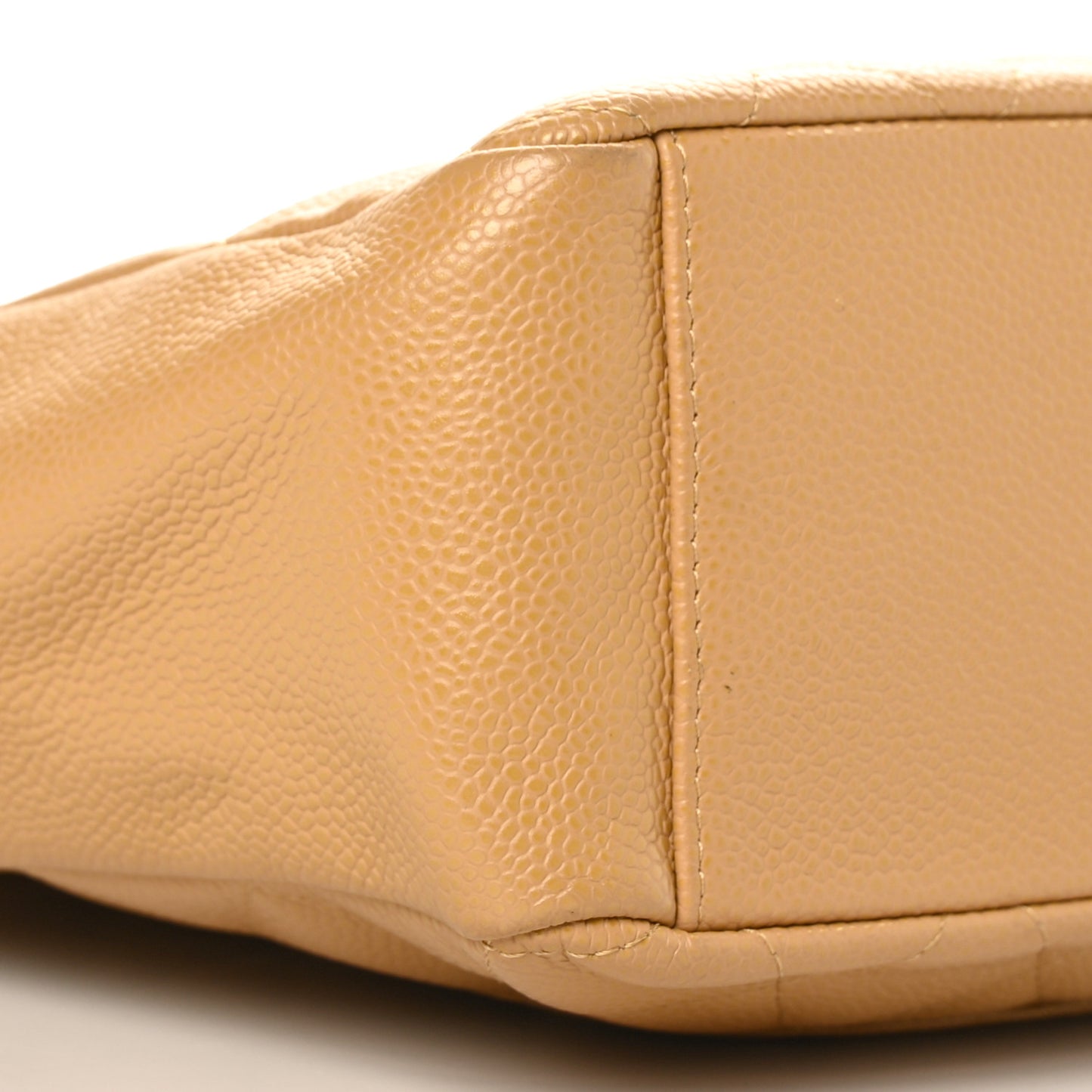 Caviar Quilted Petit Shopping Tote PST Beige
