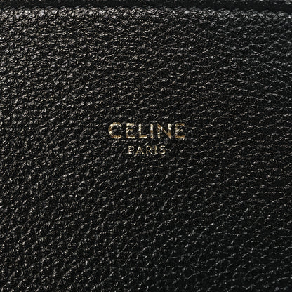 Celine Soft Grained Calfskin Medium Belt Cabas Phantom Black 6 of 9