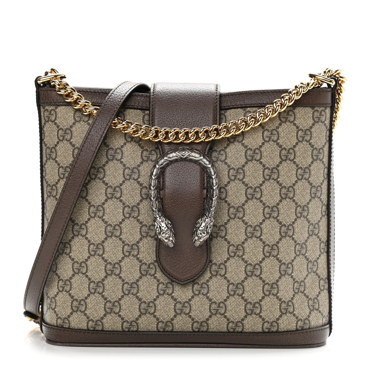 GG Supreme Monogram Medium Dionysus Bucket Bag Beige New Acero