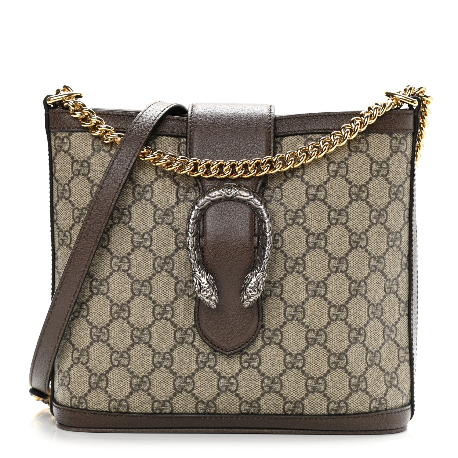 Gucci GG Supreme Monogram Medium Dionysus Bucket Bag Beige New Acero 1 of 9