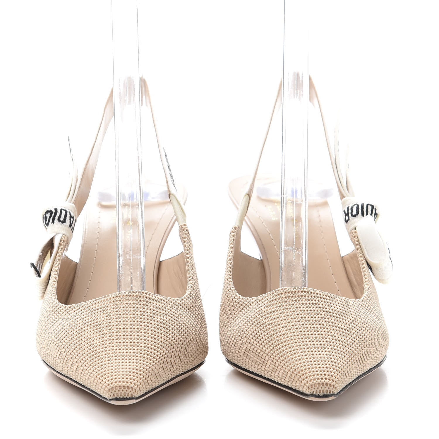 Christian Dior Technical Canvas Ribbon J Adior Slingback 65mm Pumps 35 Powder Nude 2 of 10