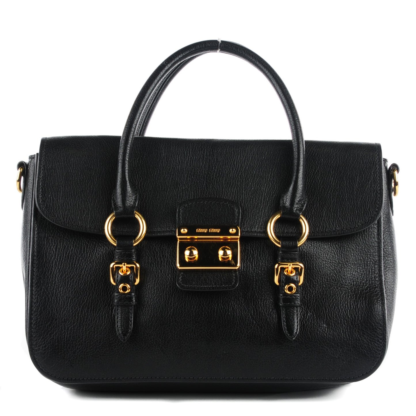 Goatskin Madras Crossbody Bag Nero Black