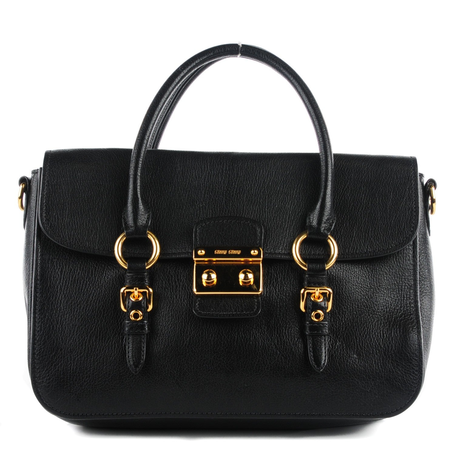 Miu Miu Goatskin Madras Crossbody Bag Nero Black 1 of 8