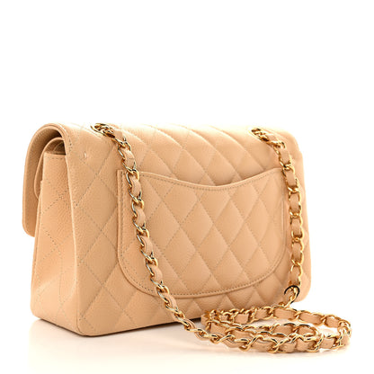 Chanel Caviar Quilted Small Double Flap Beige 3 of 11