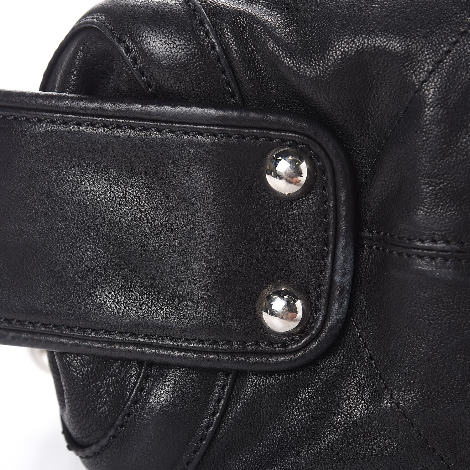 Chanel Calfskin Stitched Bowler Black 9 of 10