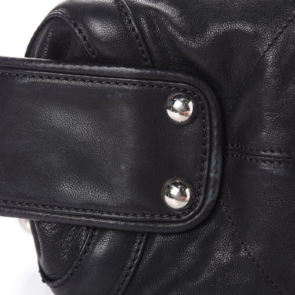 Chanel Calfskin Stitched Bowler Black 9 of 10