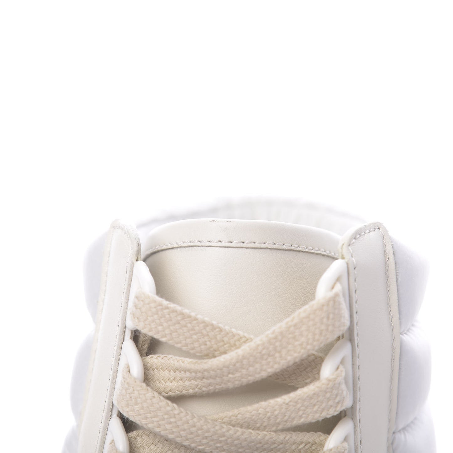 Calfskin Gucci Band Mens Ace High Top Sneakers 12 Mystic White