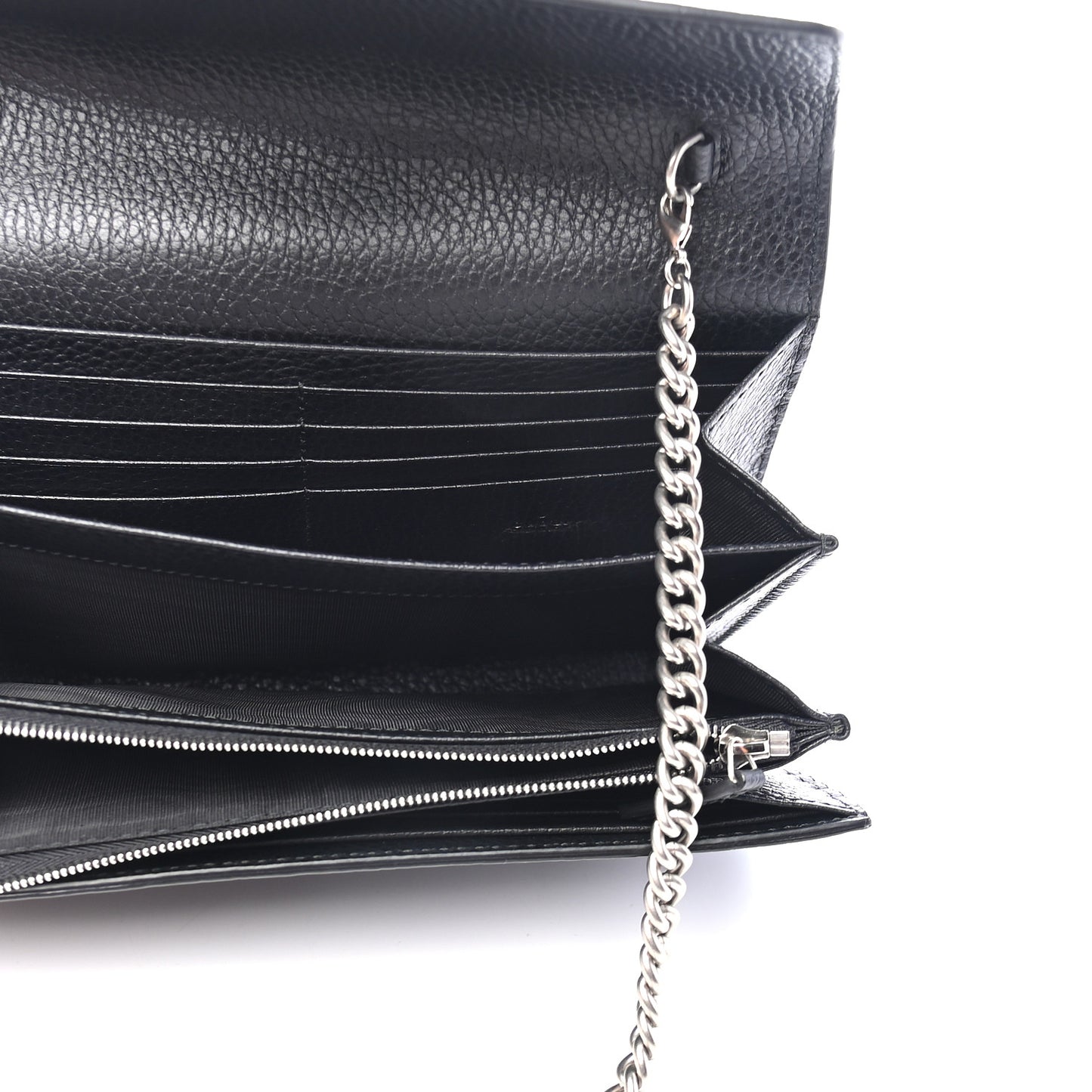 Calfskin Mini Dionysus Chain Wallet Black