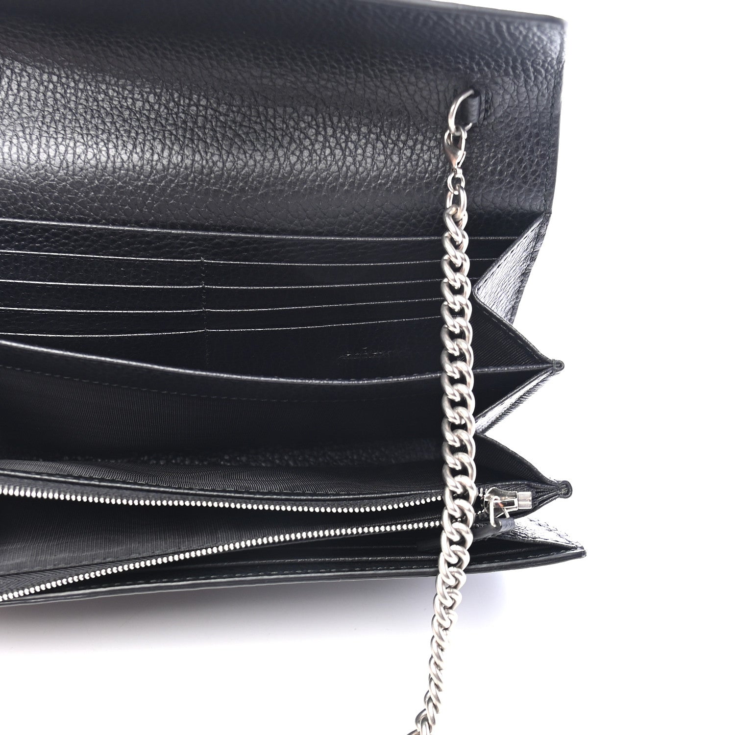 Gucci Calfskin Mini Dionysus Chain Wallet Black 5 of 10