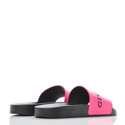 Givenchy Calfskin Logo Womens Pool Slide Sandals 41 Rose Black 4 of 9