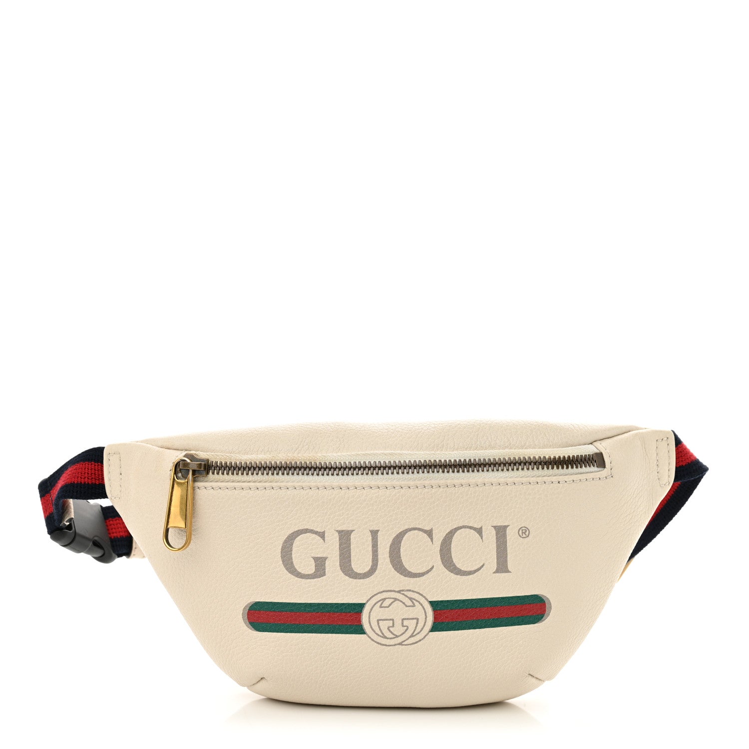 Gucci Grained Calfskin Small Logo Belt Bag White 1 of 12