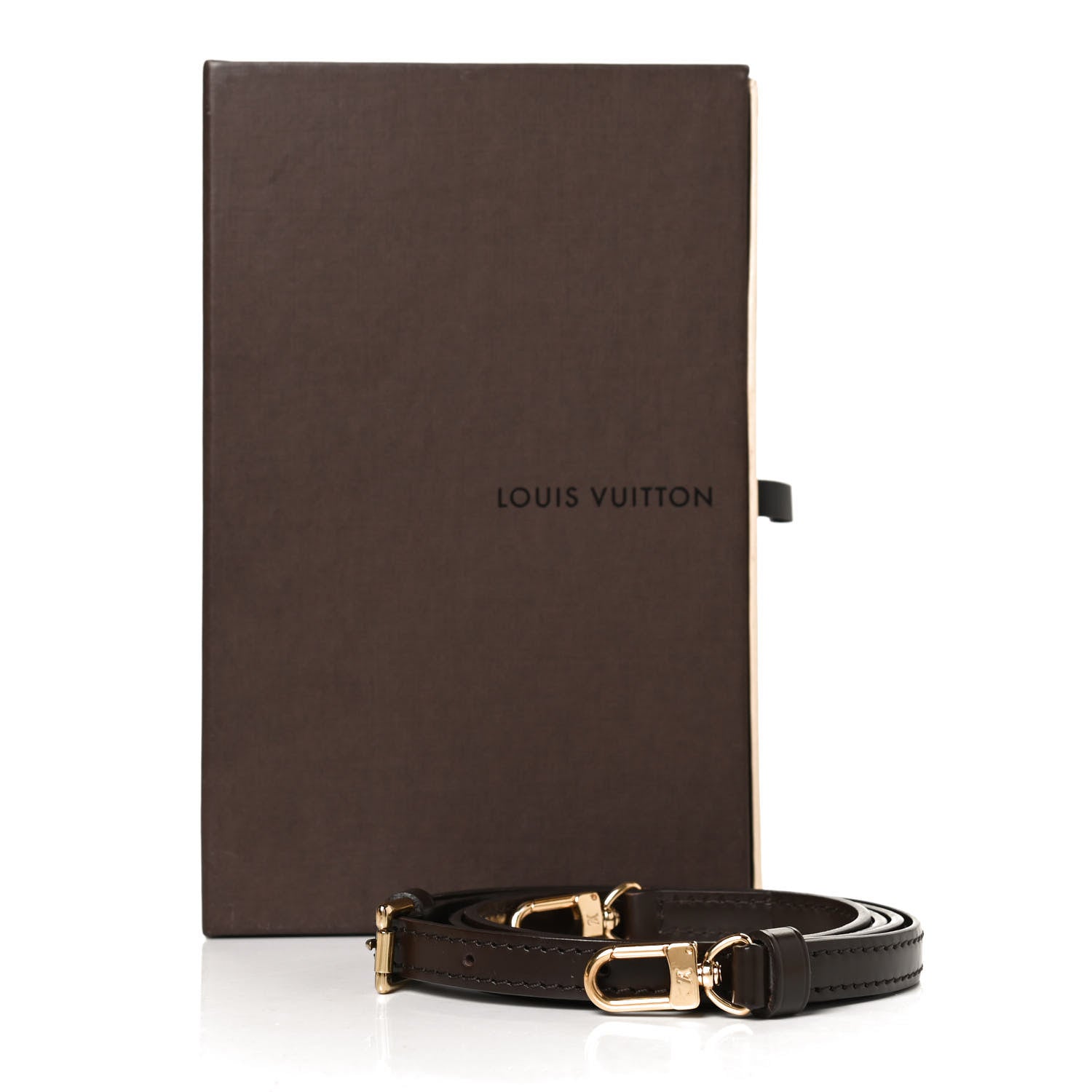 Louis Vuitton Calfskin 16mm Adjustable Shoulder Strap Brown 5 of 5