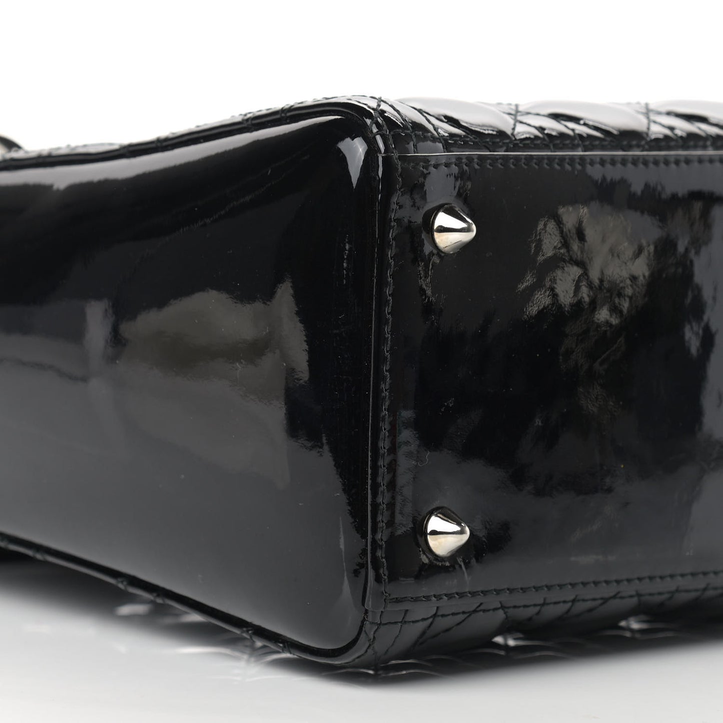 Patent Cannage Medium Lady Dior Black