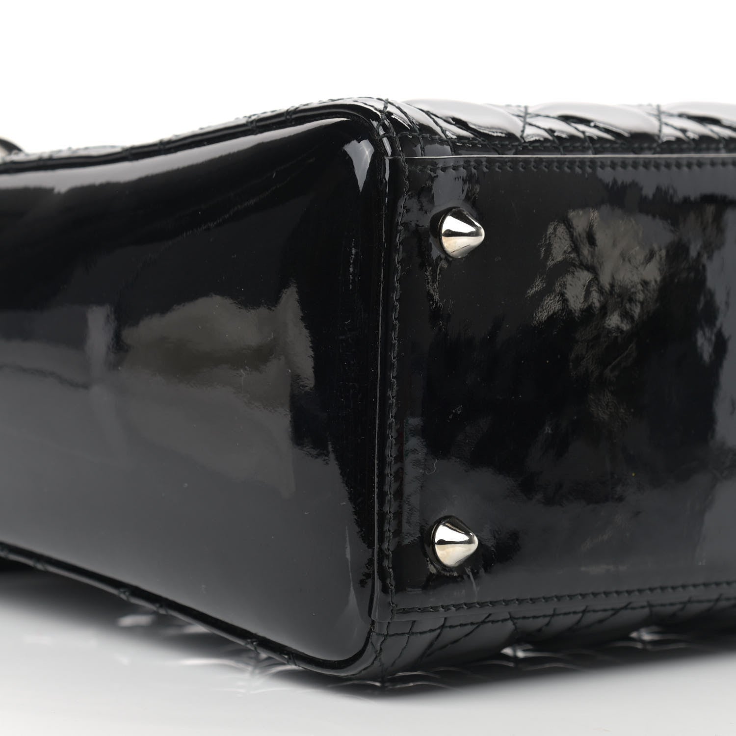Christian Dior Patent Cannage Medium Lady Dior Black 8 of 9