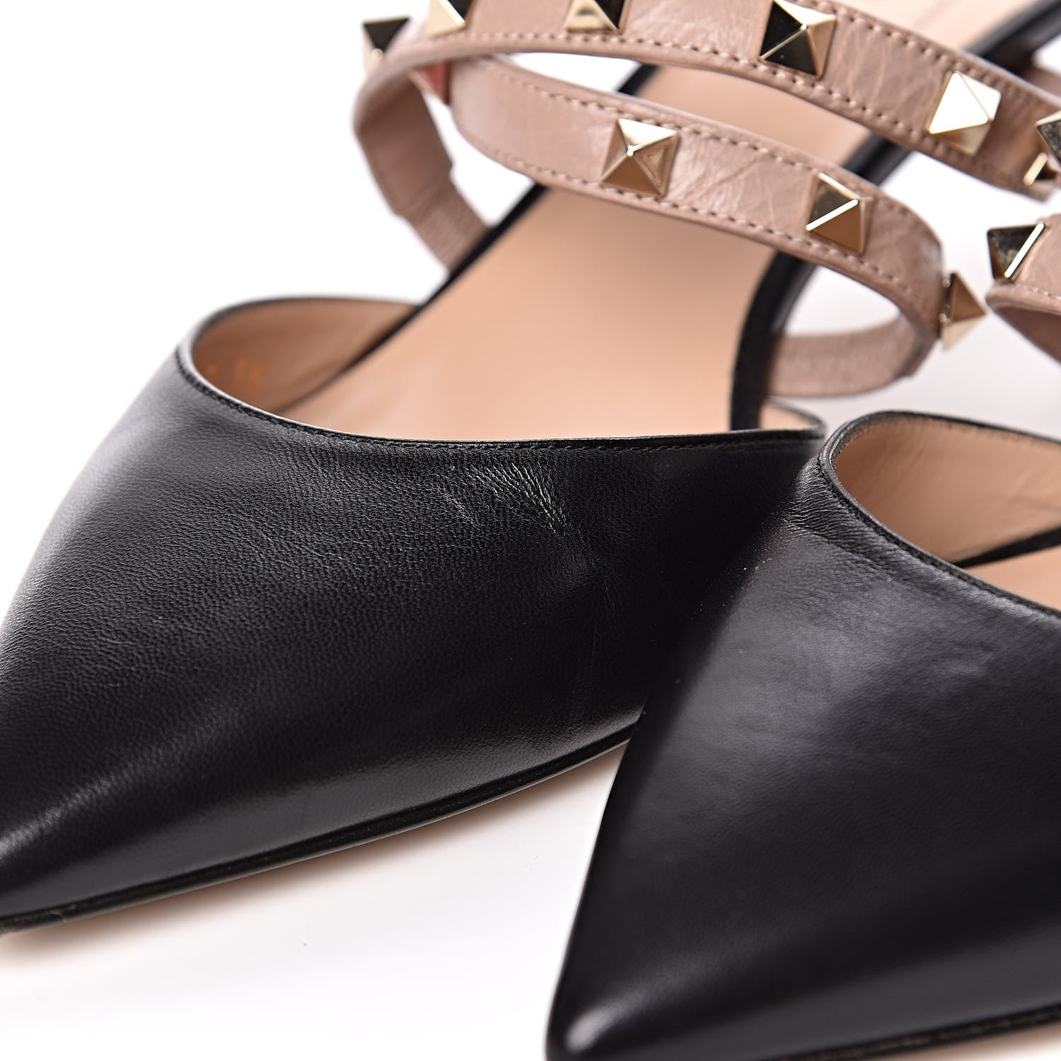 Valentino Garavani Nappa Rockstud Criss Cross 55mm Mules 38 Black Poudre 10 of 13