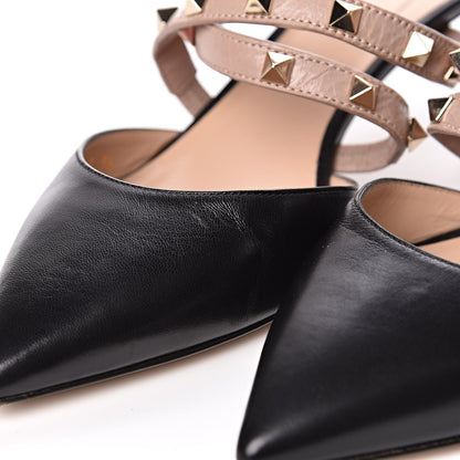 Valentino Garavani Nappa Rockstud Criss Cross 55mm Mules 38 Black Poudre 10 of 13