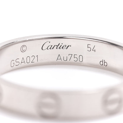 Cartier 18K White Gold 3.5mm LOVE Wedding Band Ring 54 6.75 4 of 4