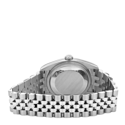Rolex Stainless Steel 18K White Gold Diamond 36mm Oyster Perpetual Datejust Watch White 116234 3 of 4