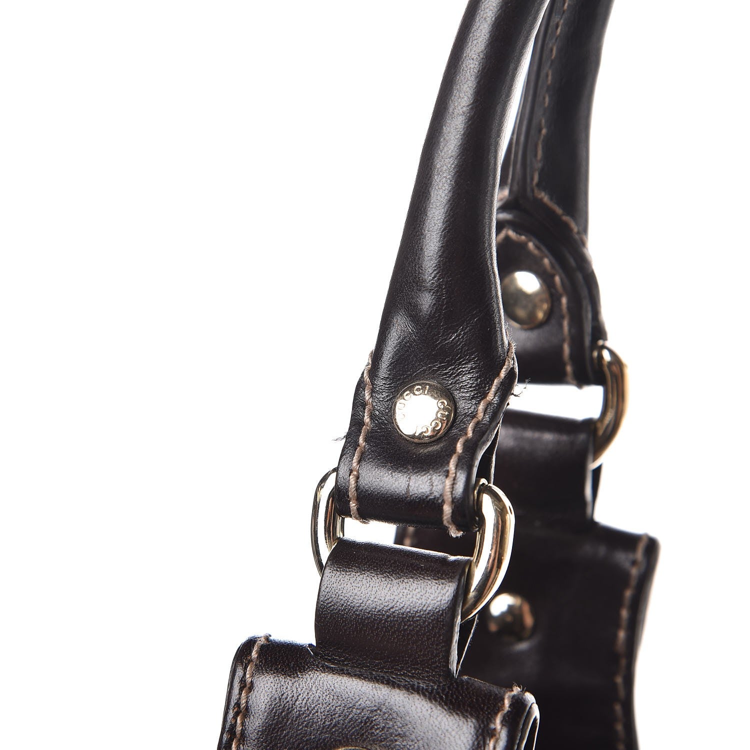 Gucci Monogram Studded Pelham Tote Dark Brown 10 of 12