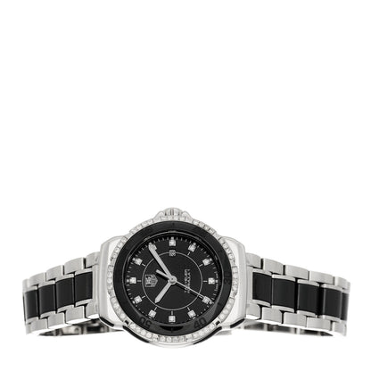 Tag Heuer Stainless Steel Ceramic Diamond Bezel 32mm Formula 1 Lady Quartz Watch Black WAH1312 2 of 5