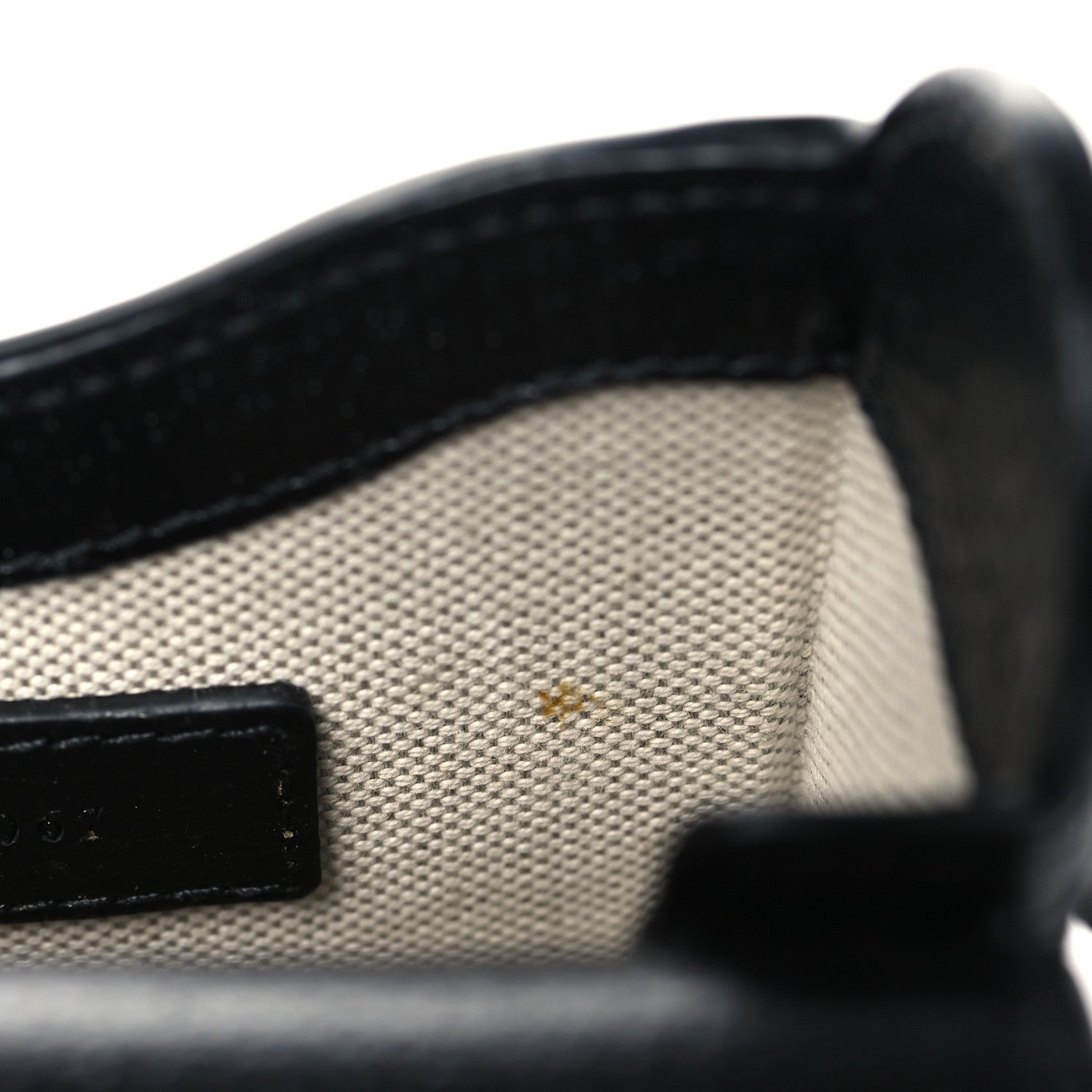 Gucci Jacquard Black Denim GG Monogram Textured Dollar Calfskin Mini Horsebit 1955 Crossbody Bag Black Ivory 11 of 11