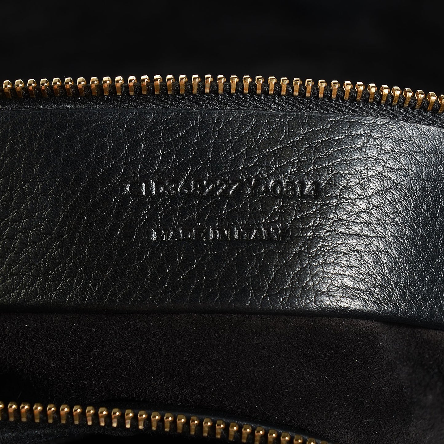 Calfskin Suede Large Muse Two Black