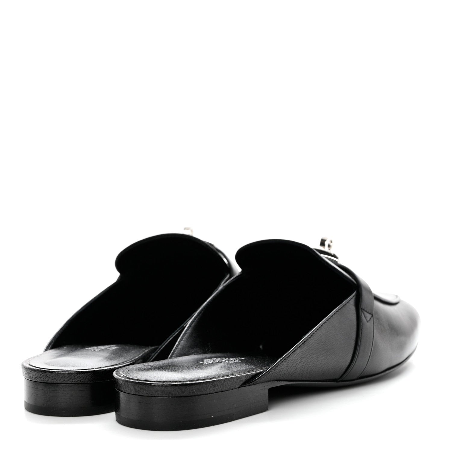Hermes Goatskin Oz Mules 39 Black 4 of 8