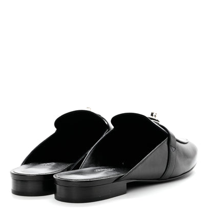 Hermes Goatskin Oz Mules 39 Black 4 of 8