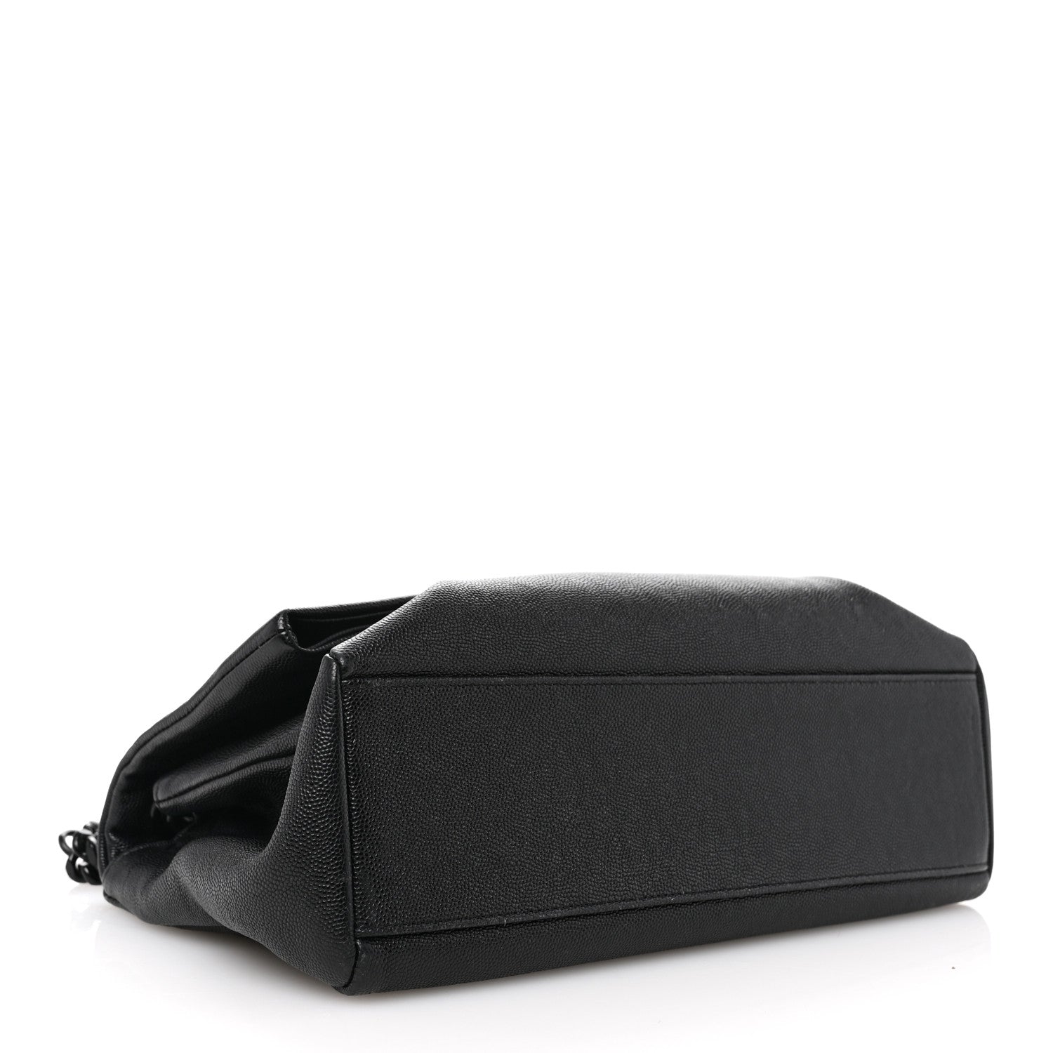 Saint Laurent Grain De Poudre Medium West Hollywood Monogram Fold-Over Black 4 of 11