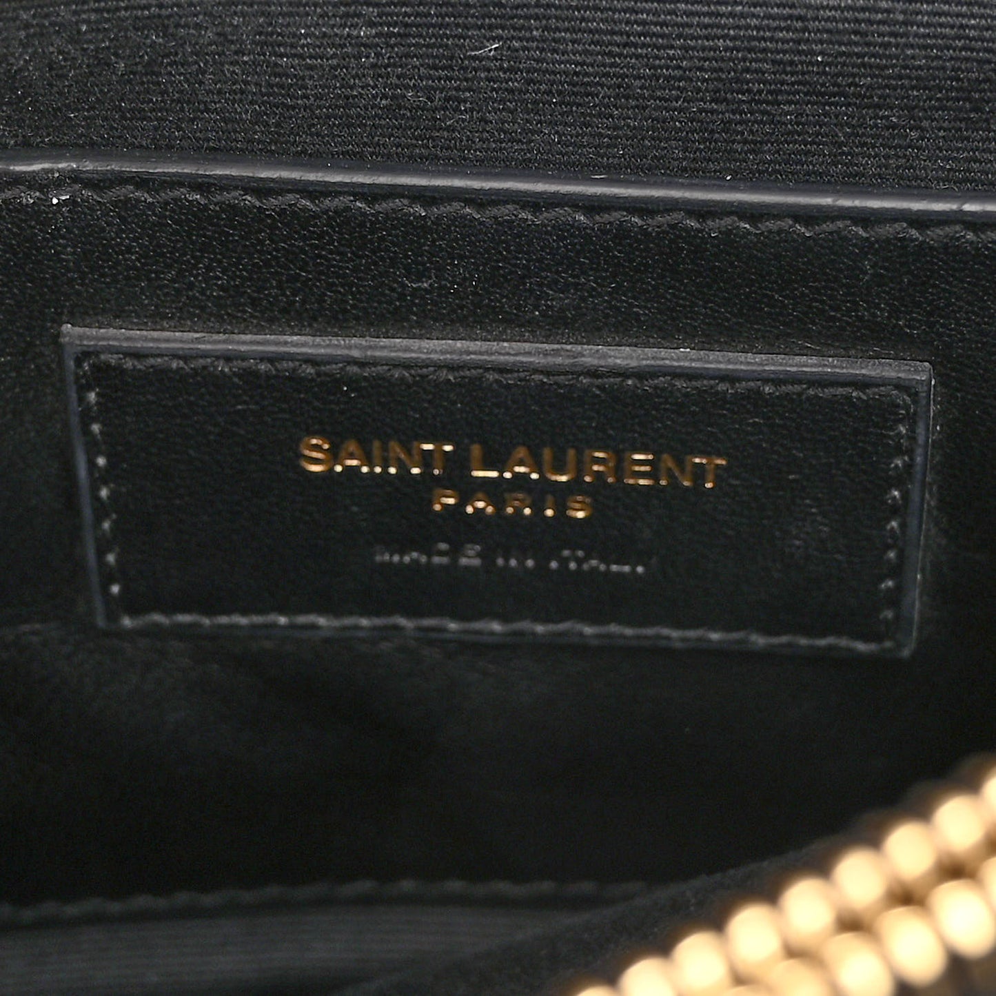 Calfskin Matelasse Chevron Studded Monogram Medium College Bag Black