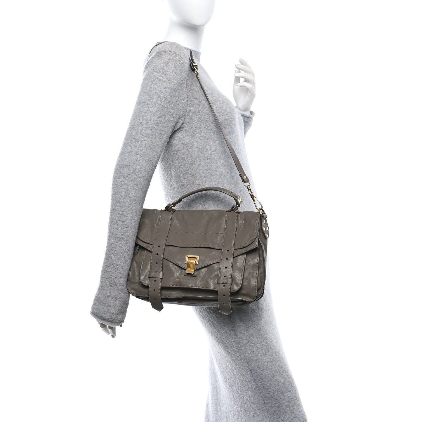 Lambskin Medium PS1 Satchel Smoke