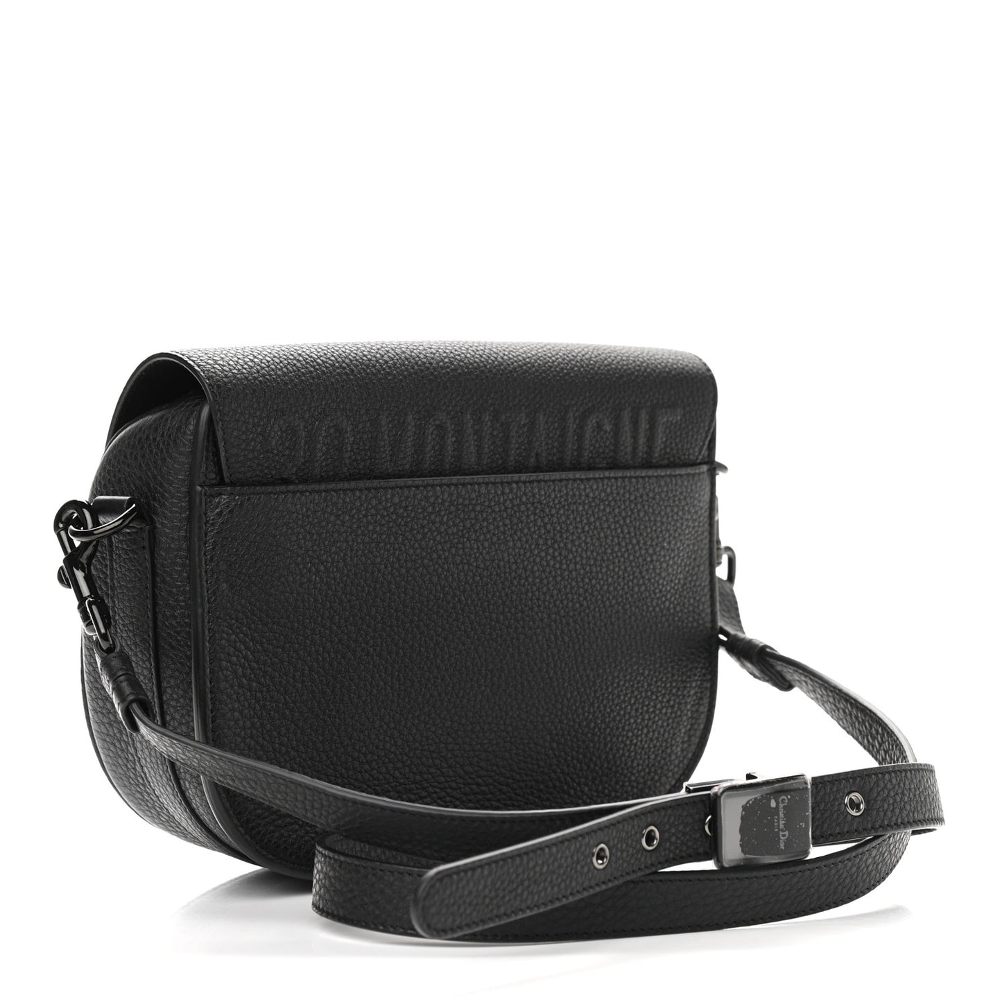 Grained Calfskin Medium Bobby Flap Black